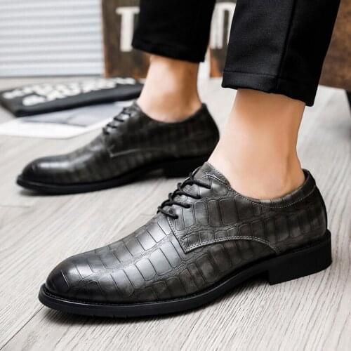 Men Business Leather Shoes Light Men Oxford Shoes Formal Wedding Men Dress Shoes Crocodile Men Driving Shoes Moccasin Homme