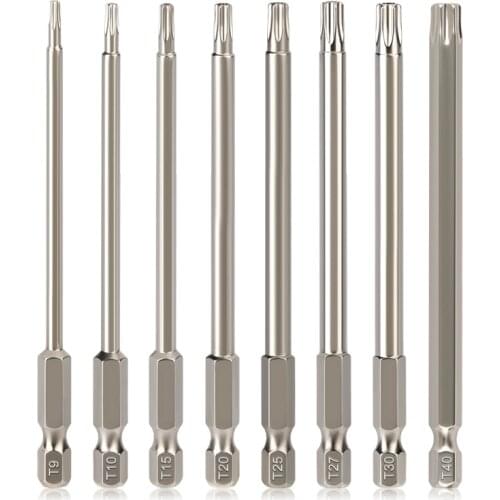 Hakkin 150mm 8pcs S2 Steel Hex Torx Head Drill Screwdriver Set Bits Hand Tools Magnetic Screw Driver Screwdrivers Kit