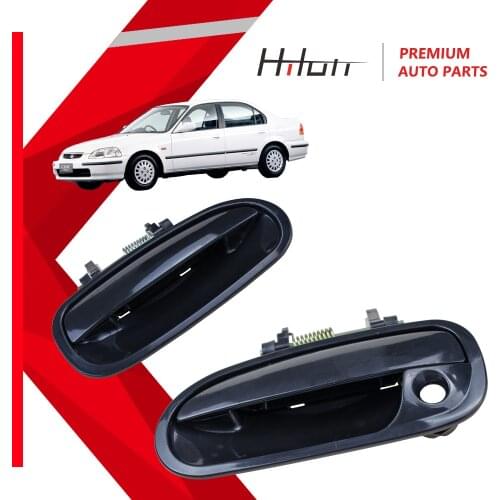 Exterior Door Handle Smooth Black for 1996-2000 Honda Civic Replaces 72140-S04-003 72140-S04-0030 72140-S00-004 72140-S01-013