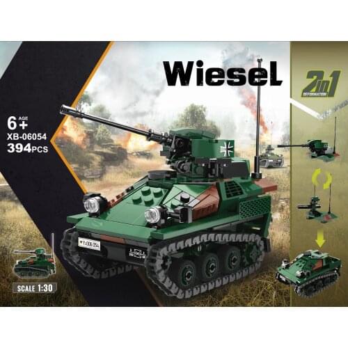 Germany military 1:30 scale batisbricks Wiesel Tracked Airportable Reconnaissance Vehicle build block ww2 army forces brick toy