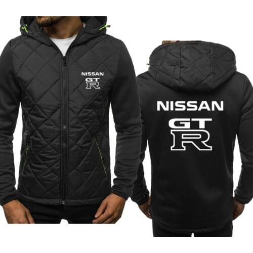 New Fashion Spring Autumn coats Mens Hoodie GTR Car Logo Print hoodie cotton Wool Hoody Mens Zip Jacket Clothing