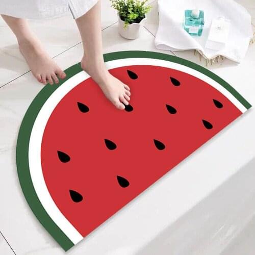 Semi-circular Floor Mats Entrance Bedroom Bathroom Entrance Water-absorbing Non-slip Bathroom Floor Mats Entrance Door Mat