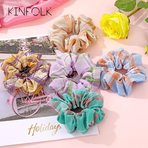 KINFOLK Headband Elastic Hair Accessories For Women Fashion Rubber For Hair Ties Women Girls Korea Headwear Ponytail Holder