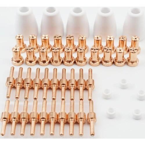 Extended Electrodes Contact Tips Plasma Cutting Torch PT-31 LG-40 Consumables Kit , 50pcs