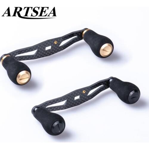 ARTSEA Carbon Fiber Fishing Reel Handle EVA Knob for Baitcasting Reel DIY Fish Accessories Lure Tool