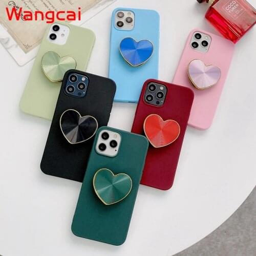 Heart Holder Stand Glitter Case For OPPO Reno 5 4 3 Pro 4G 5G 5f 5 5Z 4Z 5G 4 Lite 4f 4 SE 2 2f 2Z 10X Zoom Z Soft Shinning Case