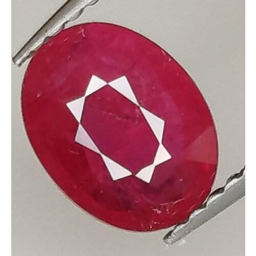 1.19ct Certified Ruby oval cut 7.8x6.0mm