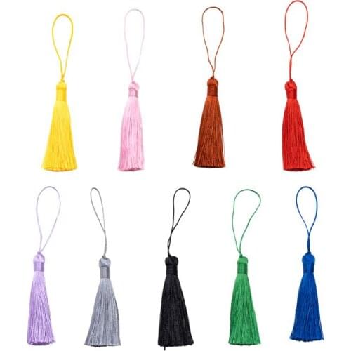 Wide Tassels 10 Colors Polyester Fashion Handmade Elegant with Hanging Loop for DIY Jewelry Making Accessories