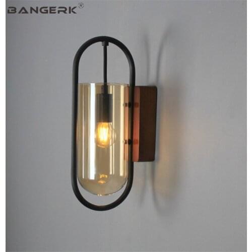 BANGERK Nordic Design Modern LED Wall Light Loft Glass Sconce Wall Lamps Bedside Aisle Restaurant Home Decor Indoor Lighting