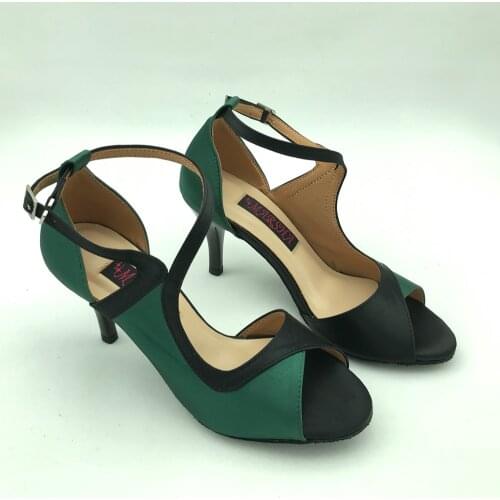 7.5cm heel Elegant Latin Dance Shoes For women Salsa shoes pratice shoes comfortable latin shoes MS6265BDG