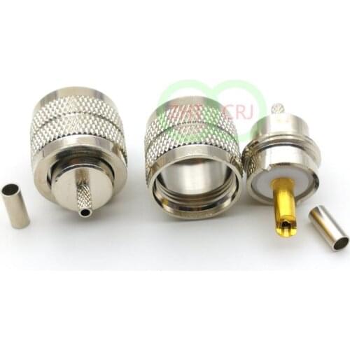 UHF PL259 Male Crimp Coaxial Connectors for LMR100 RG316 RG174 Cable New