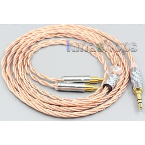 LN007196 OCC Shielding Coaxial Earphone Cable For Audio Technica ATH-ADX5000 MSR7b 770H 990H ESW950 SR9 ES750 ESW990