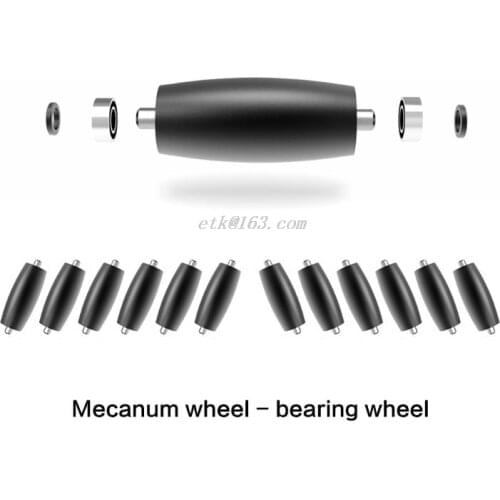 1Set Rubber Support Wheel Professional Bearings Nylon Washer Shaft Replacement Parts for DJI RoboMaster S1 Educational Robot
