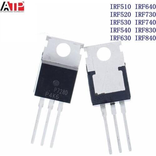 10PCS IRF510 IRF520 IRF530 IRF540 IRF630 IRF640 IRF730 IRF740 IRF830 IRF840 Transistor TO-220 TO220