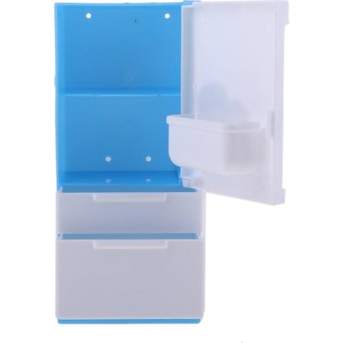 12inch Dolls Plastic Refrigerator Vertical Fridge Model Furniture Accessory