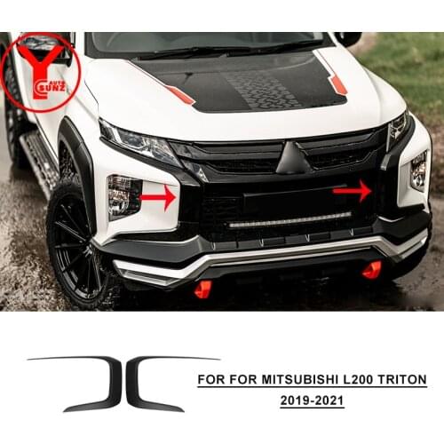 ABS Matte Black Front Side Bumper Cover Trim Front Under Cover lower Lip Bumper Fit For Mitsubishi L200 Triton 2019 2020 YCSUNZ