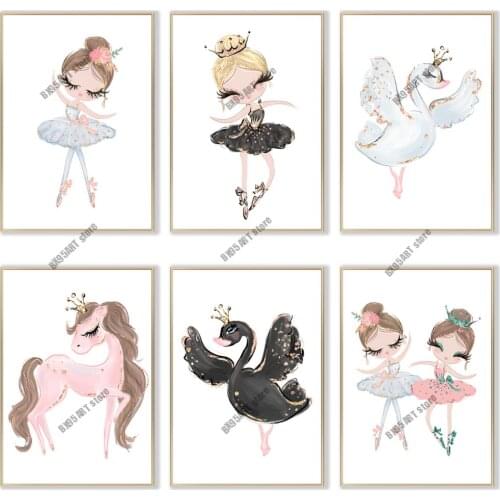Diamond Painting Pink Ballet Dancing Girl Cross Stitch Kits Mosaic Children Room Decoration Diamond Embroidery Full Mosaic
