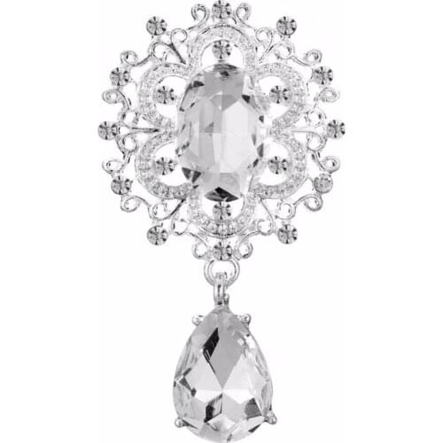 Free shipping 50PCS rhinestone crystal button brooch embellishment flat back BTN-5723