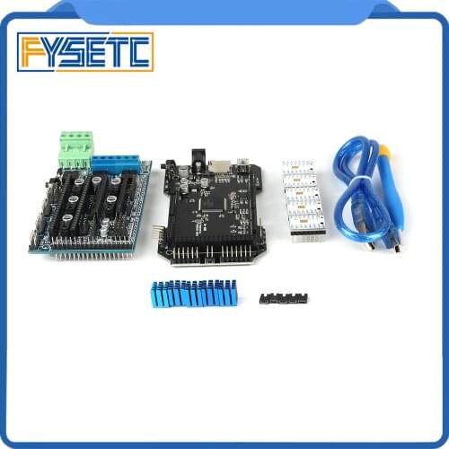 3D Printer Part RE-ARM 32Bit Control Board Upgrade Mega 2560 R3+Ramps 1.5 Control Panel + 5pcs TMC2100 v1.3 Stepper Motor Driver