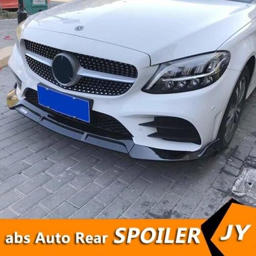 For Mercedes-Benz W206 front Bumper Diffuser Bumpers Protector For Benz C-Class C200 C180 Body kit bumper Before Rear lipspoiler