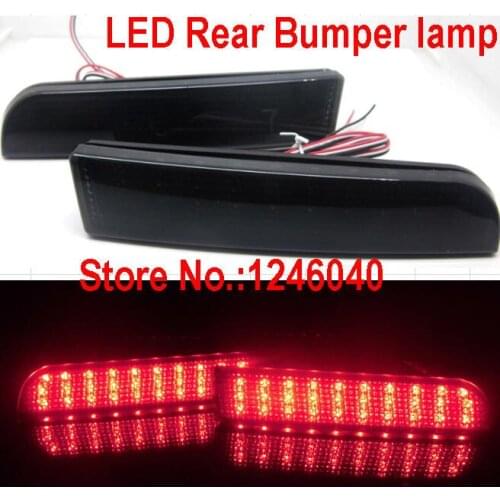 Smoked lens LED Rear bumper reflector light tail light fog brake lamp for Mitsubishi Lancer Evolution X EVO RVR Outlander 08-14