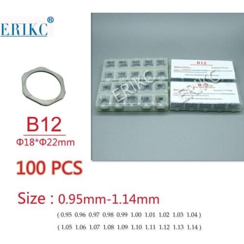ERIKC B12 CR Injector Adjustment Repairing Shims and Injection Lift Washer Size: 0.95mm--1.14mm for 0445120 Series Injectors