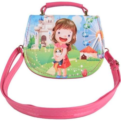 M397 2017 Lovely Women Bags Print A Smiling Little Girl Cat In Hand Messenger Bag Handbags Mini Summer Crossbody Bag