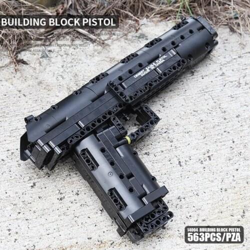 MOULD KING 14004 MOC The Desert Eagle Pistol Weapon SWAT Gun Model Building Blocks Bricks Kids DIY Toys Christmas Gifts