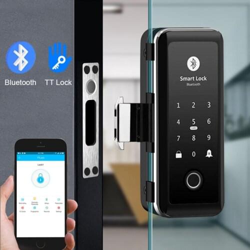 New Listing! Biometric fingerprint lock seat belt WIFI TTLock smart smart lock APP password RFID unlock sliding glass door lock