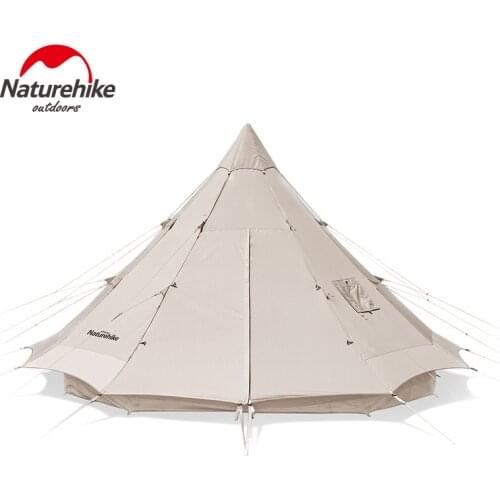 Naturehike Glamping Brighten Large Cotton Pyramid Tent Outdoor Camping Picnic Party Cotton Tent Thicken Indian Light Luxury Ten