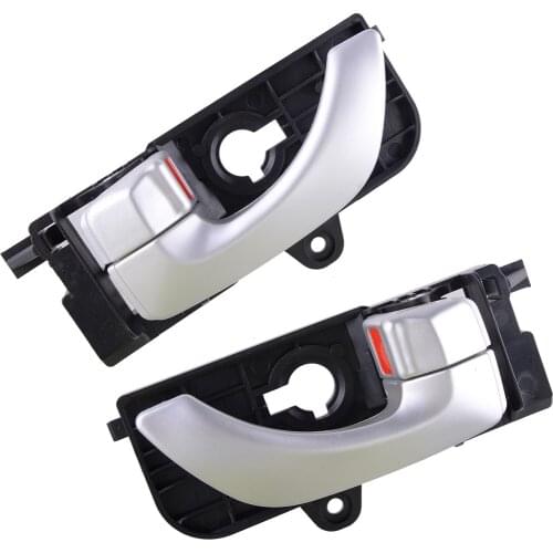 1 Pair Front Inside Silver Door Handle Plastic 82610-3K020 82620-3K020 Fit For Hyundai Sonata 2006 2007 2008