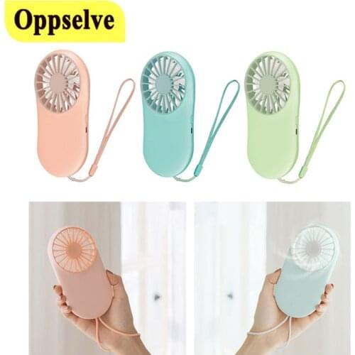 Oppselve Portable USB Fan Electric Handheld Small Fan For Office Gadgets Rechargeable Handy Fans Summer Air Cooler Auto Cooling