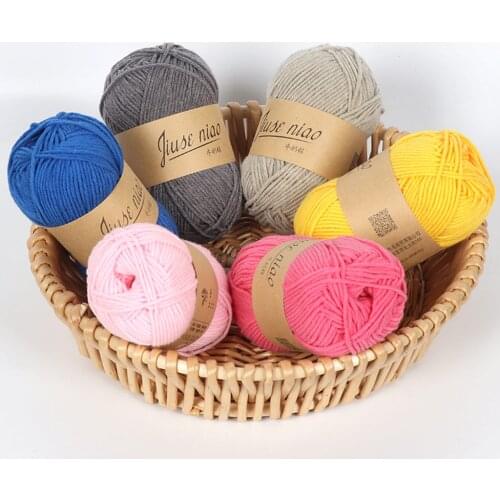 Skin-friendly Cashmere Sweater Yarn Baby Milk Cotton Crochet Wool Yarn Housewife Hand Bulky Knitting Cardigan Mittens Scarf Hat