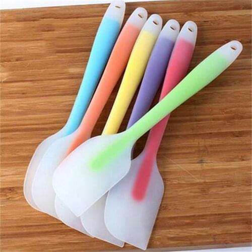 Translucent Integrated Silicone Spatula Butter Scraper Cakes Decorating Kitchen Utensils Baking BBQ Tools Kitchen Accessories