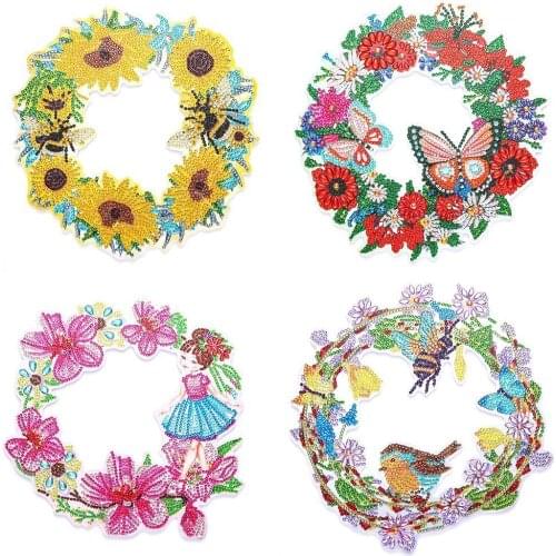 Diy 5d Wreath Special-shaped Drill Art Hobby Cross Stitch Wall Home Decor Embroidery Kit Personalized Gift