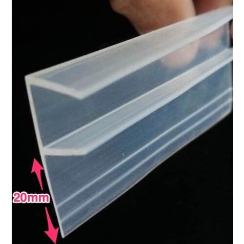 Marketing 6 8 10 12mm Glass Seals Frameless Shower Door Window Balcony Screen Sealing Strip Weatherstrip Draft Stopper 5m Big F
