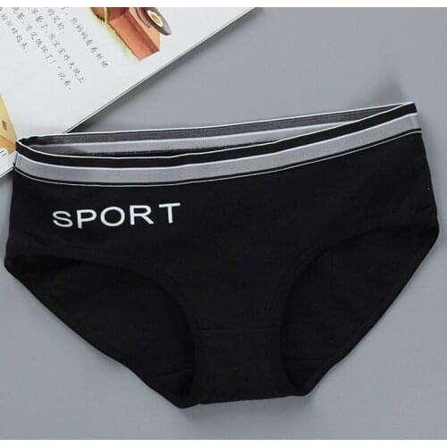 The New Student Panties Underwear Teenage Girl Cotton Mid Waist Pants Breathable letter Triangle Pants Summer