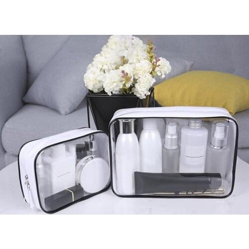 Waterproof Travel PVC Cosmetic Bags Makeup Case Zipper Clear MakeUp Bag Organizer Bath Wash Make Up Toiletry Pouch Toiletry Wash