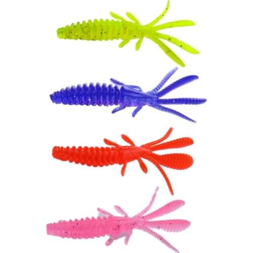 10Pcs 69mm Lightweight Shrimp Insect Soft Baits Fishy Smell Floating Silicone Artificial Fishing Lures Jigs Wobblers Tackle