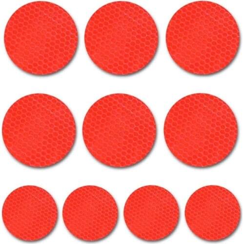 Round shape Reflective Tape For Trucks Car Park Traffic Warning Conspicuity Tape Waterproof Self-Adhesive Reflector Tape 10 Pcs