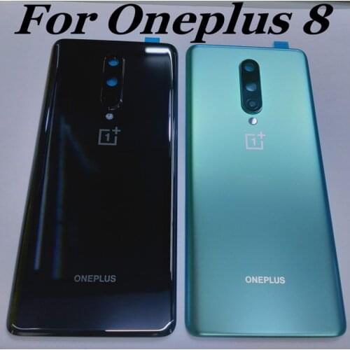 100% Original Glass For Oneplus 8 1+8 Back Housing door Cover With camera len Battery Case with logo for oneplus8 Replacement