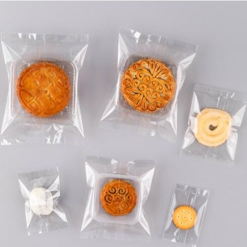 100Pcs Candy Packaging Bags Transparent Hot Seal Bag Thicker Plastic Cookie Bag Nougat Snack Baking Food Packing Party Favors