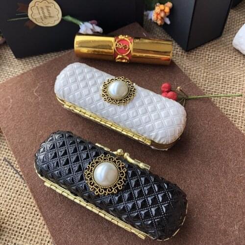 2pcs lot Unique Leather lipstick boxes Valentines mothers day New year Birthday gifts Wedding Bridesmaid gift