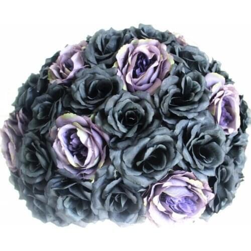 2018 SPR table centerpiece flower ball 40CM dia. black artificial rose wedding flower backdrop for party market