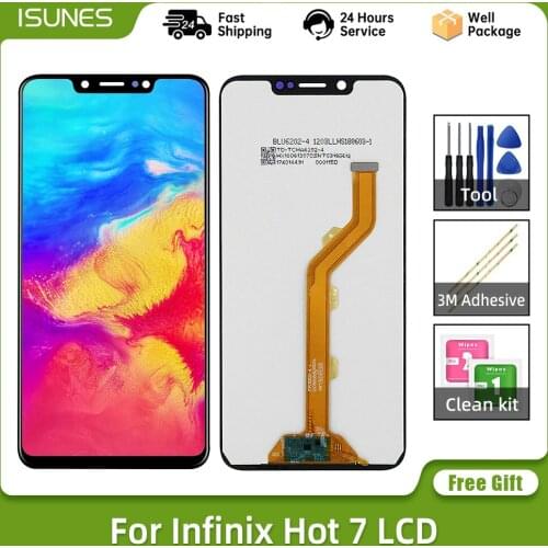 6.2" Original For Infinix Hot 7 X624 LCD Display Touch Screen Digitizer Assembly Repair Replacement Parts For Infinix X624B LCD