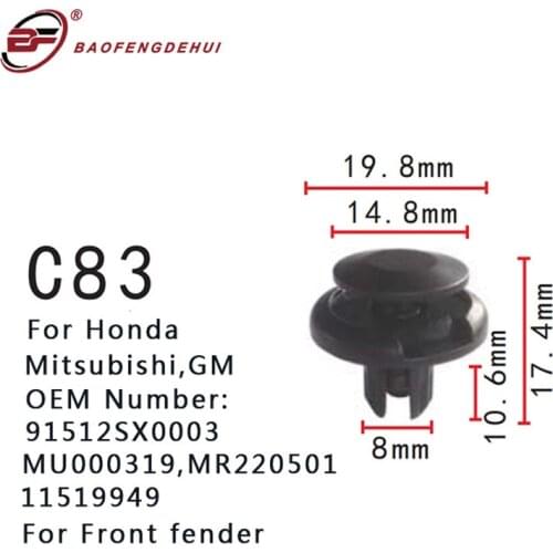 Auto Fender Car Plate Buckle For Honda,Mitsubishi,Gm 91512sx0003,Mu000319,Mr220501,11519949
