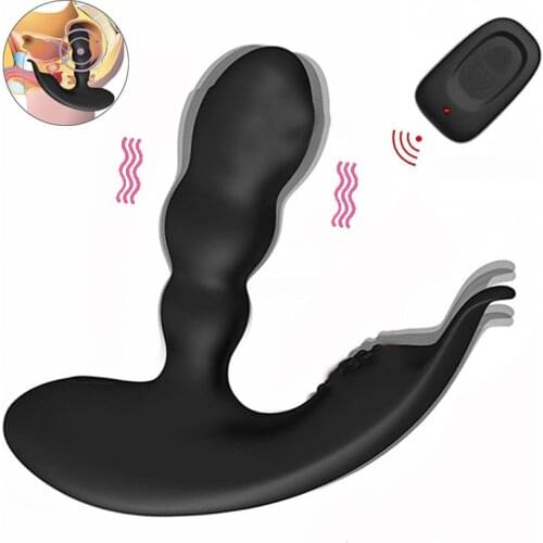 Wireless Remote Vibrating Anal Plug Male Prostate Massage Waterproof USB Charging Anal Stimulator Vibrator Adult Sex Toy for Men