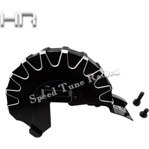 Hot Racing Black Aluminum Transmission Spur Gear Cover for Traxxas E-Revo Summit