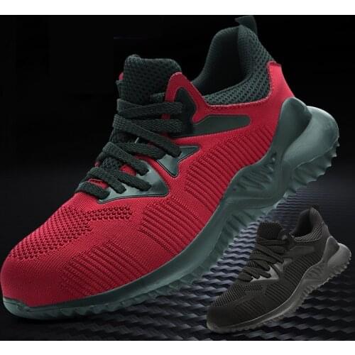 Breathable Mens Safety Shoes Boots With Steel Toe Cap Casual Mens Boots Work Indestructible Shoes Puncture-Proof Work Sneakers