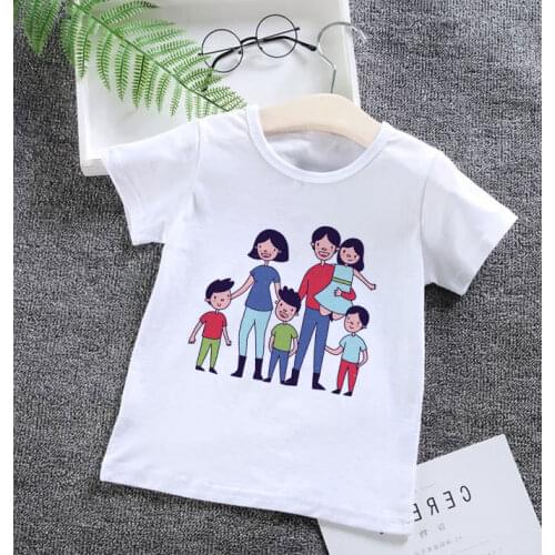 New 24M-8T Vogue Boys T Shirts Family Mothers Day Love Baby Toddler Girl Tops Tshirt Kids Round Neck Summer White Clothes Cute